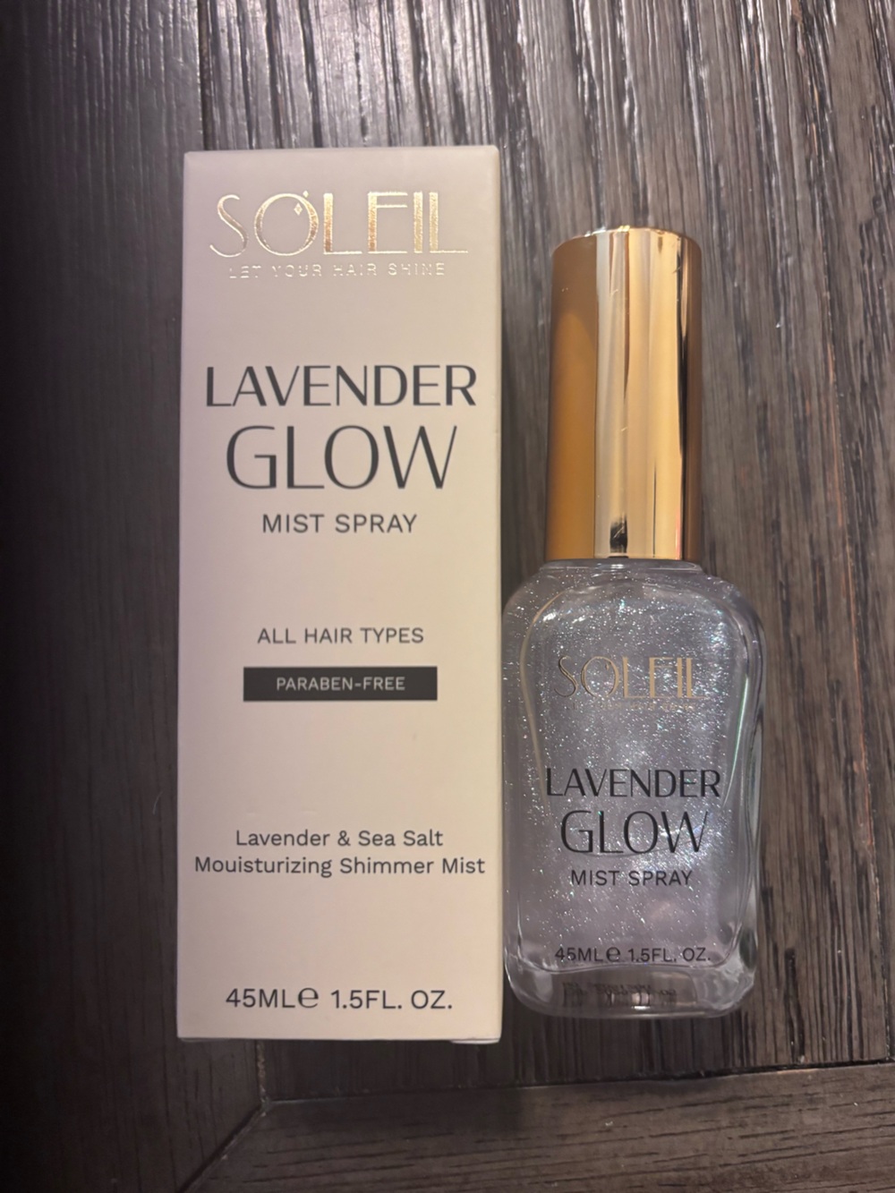 Soleil Lavender Glow Mist Spray with Shimmer - Gold Cap